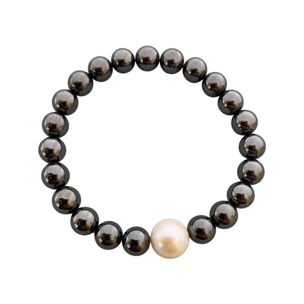 Serenity Pearl Bracelet  - Hematite
