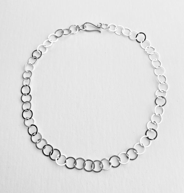 50cm Silver Round Link Chain Necklace