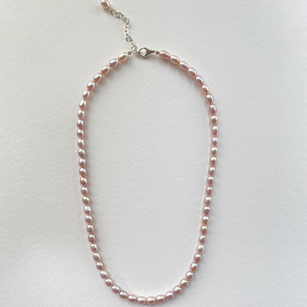 Blush Pink Pearl Necklace