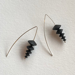 Stacked Earrings - Onyx
