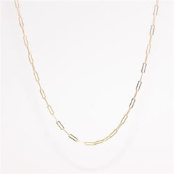 Fine Gold Paperclip chain Necklace 