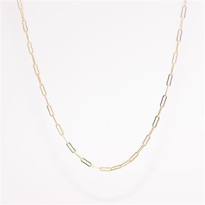 Fine Gold Paperclip chain Necklace 