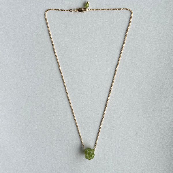 Nicki Gold Peridot Cluster Necklace