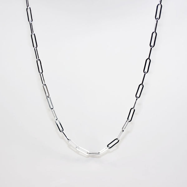 Paper Clip Sterling Silver Necklace