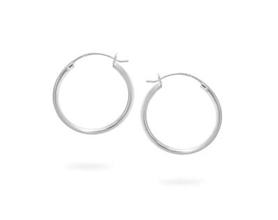 Stella Sterling Silver Hoop Earrings 20 mm