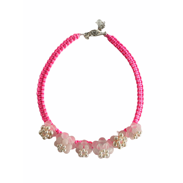 Pink Flower Power Necklace