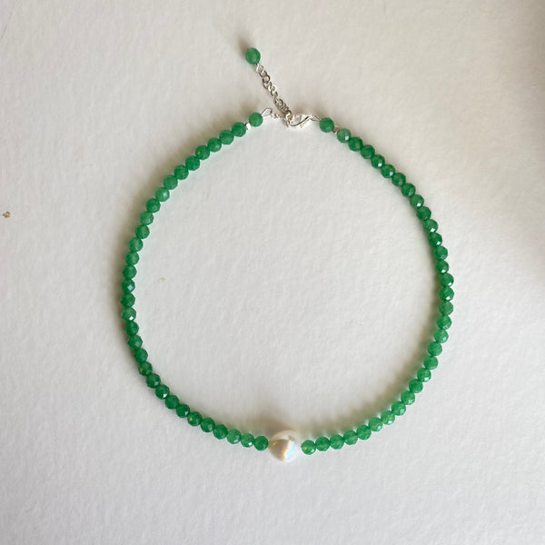Aventurine Pearl Necklace