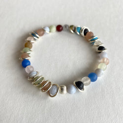 Floating Silver Ring Bracelet