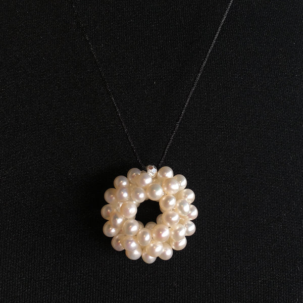 Freshwater Pearl Orbit String Pendant