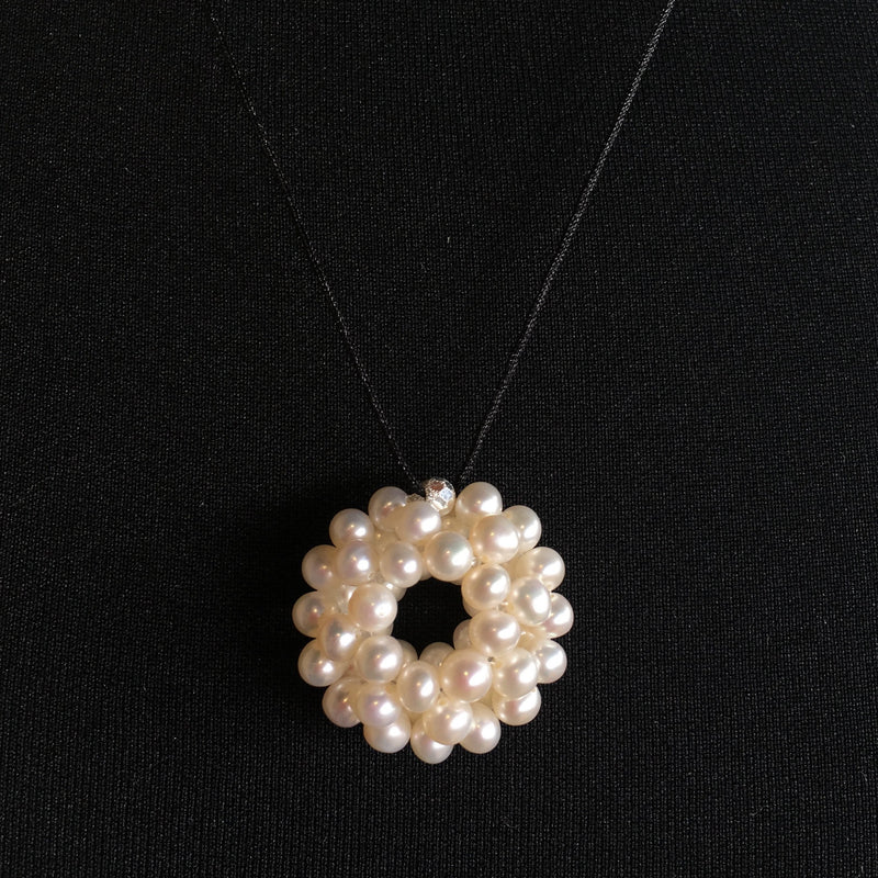Freshwater Pearl Orbit String Pendant