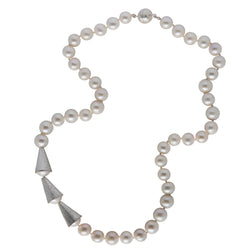 Freshwater Pearl Triple Silver Feature Necklace