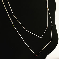 Geo Silver Jewel Necklace
