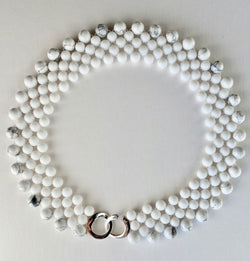 White Jade and Howalite Necklace