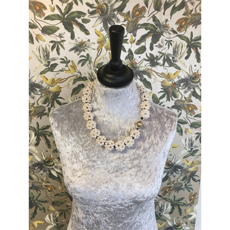 Lace Ball Necklace  - Side