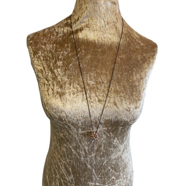 Lace Ball String Pendant - Rose