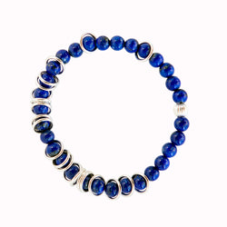 Lapis Lazulite Sterling Silver Ring Bracelet 