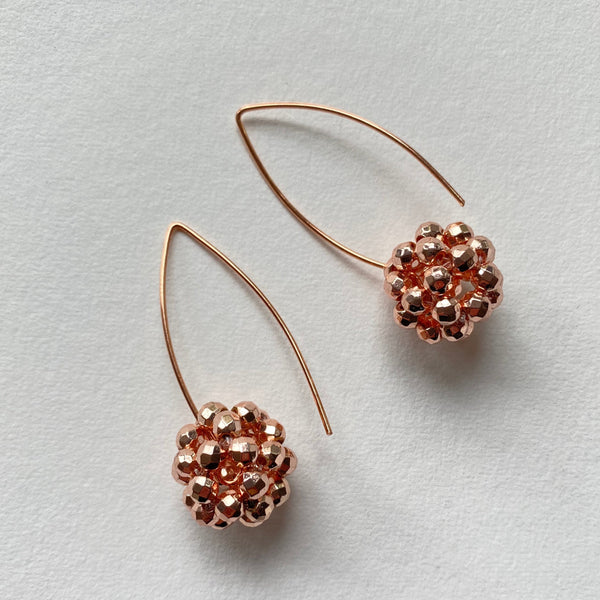 Rose Lace Ball Earrings