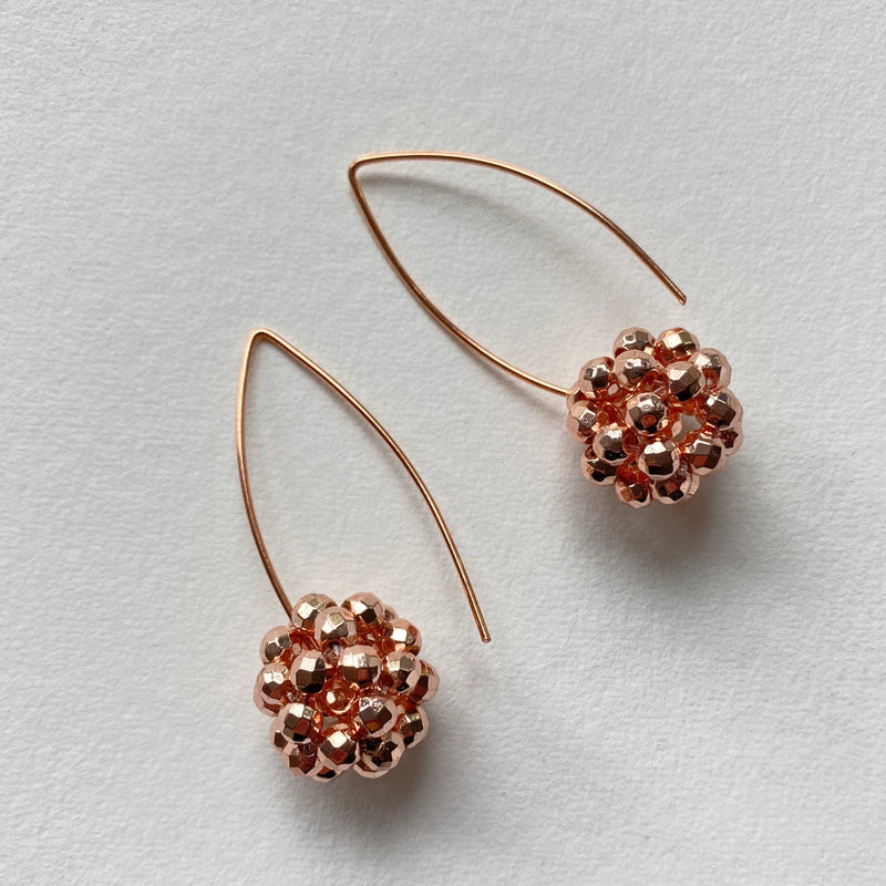 Rose Lace Ball Earrings