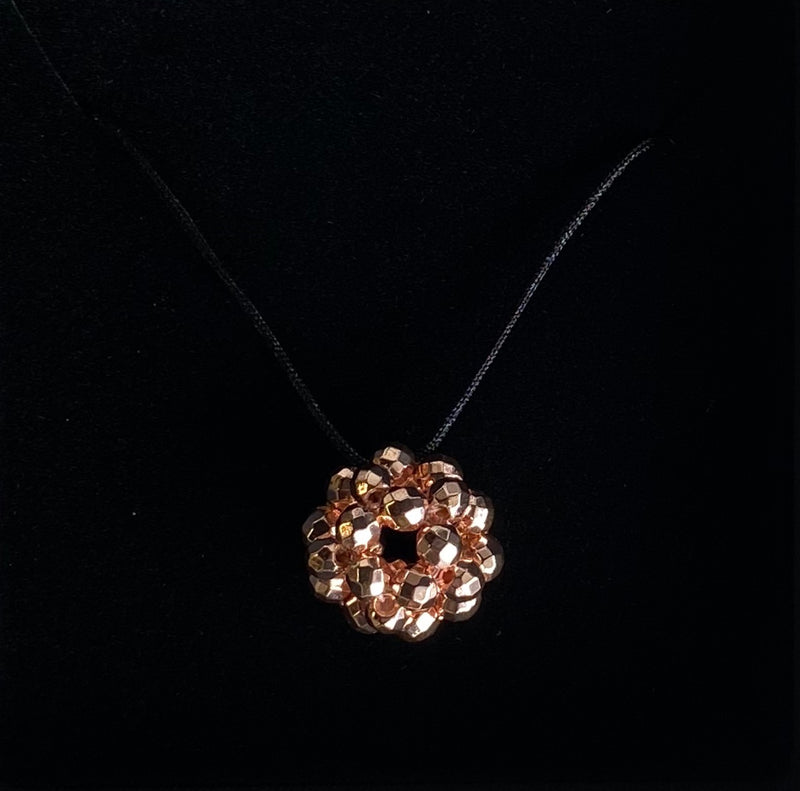 Lace Ball String Pendant - Rose