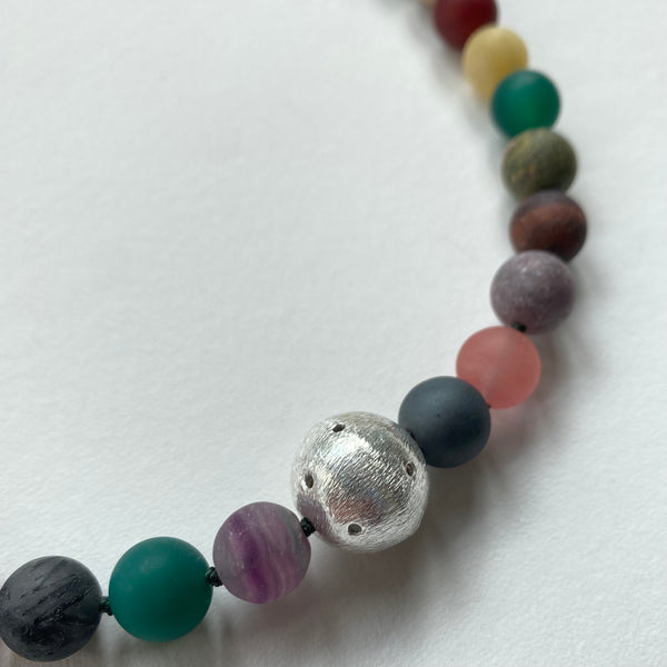 Gemstone and Silver Necklace