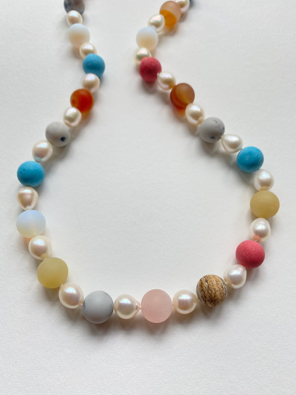 Pastel and Pearl Delight Necklace