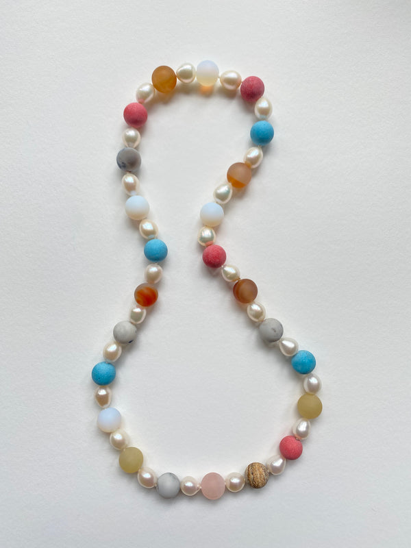 Pastel and Pearl Delight Necklace