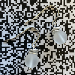 Quartz Silver Wave Earrings